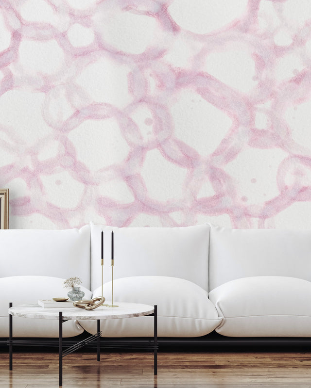 Picture of "Pink Circles" Oversized Wall Mural