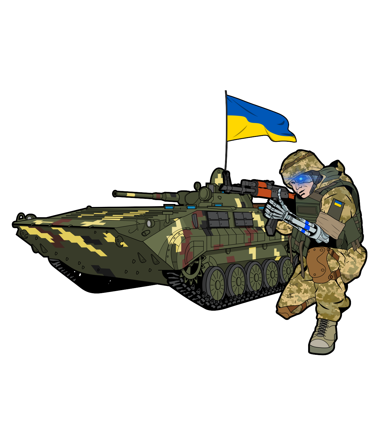 «Кіборги» (Cyborgs) - Ukrainian Charity Sticker