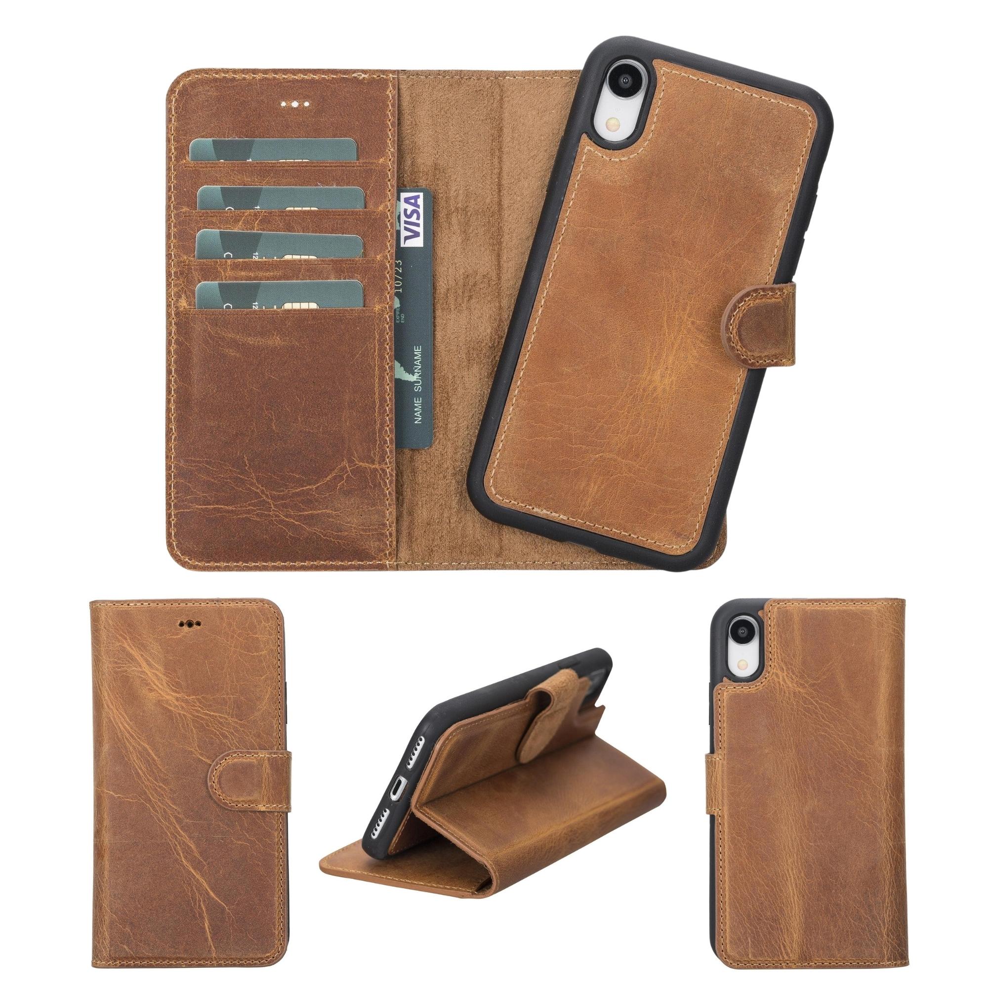 Casper Leather Detachable Wallet for iPhone 15 iPhone 15 / Brown