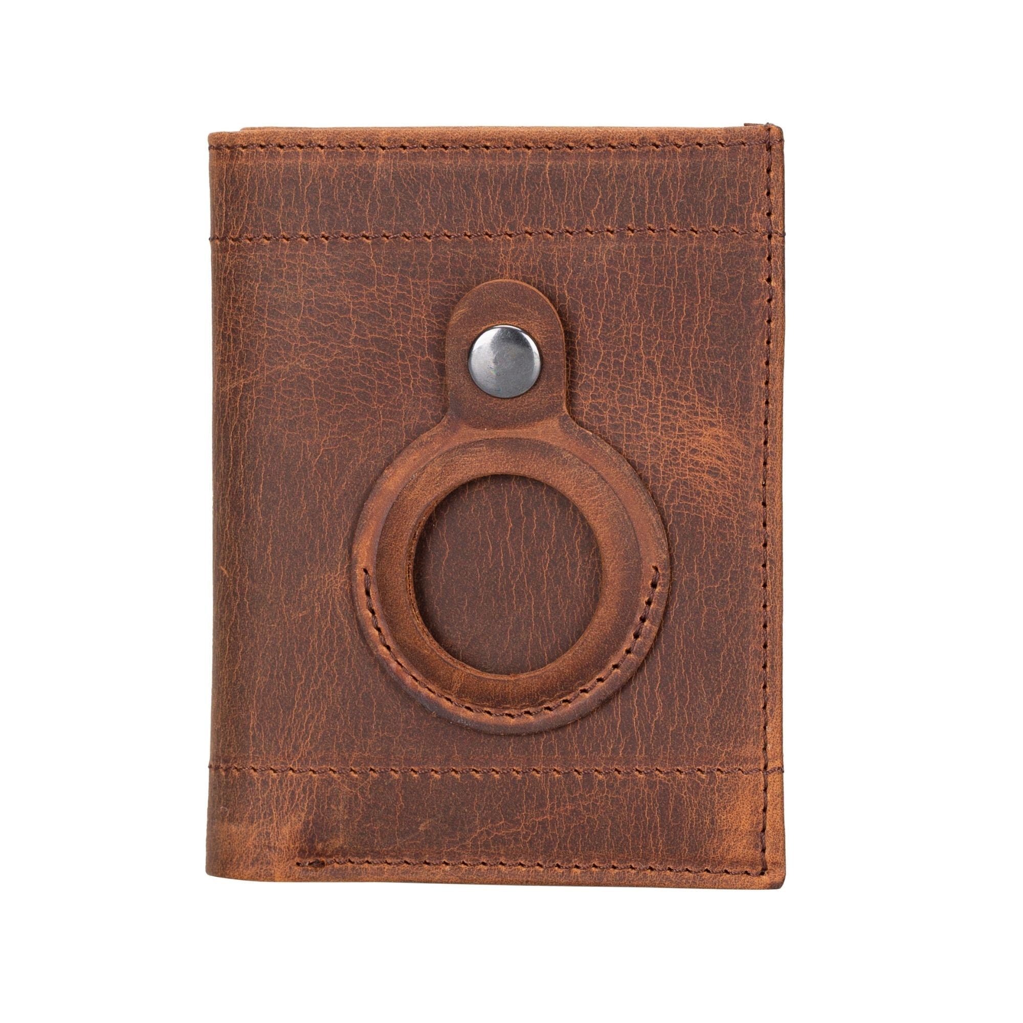 Douglas Leather Pop-Up Cardholder with Compatible AirTag