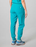 jogger scrubs in teal