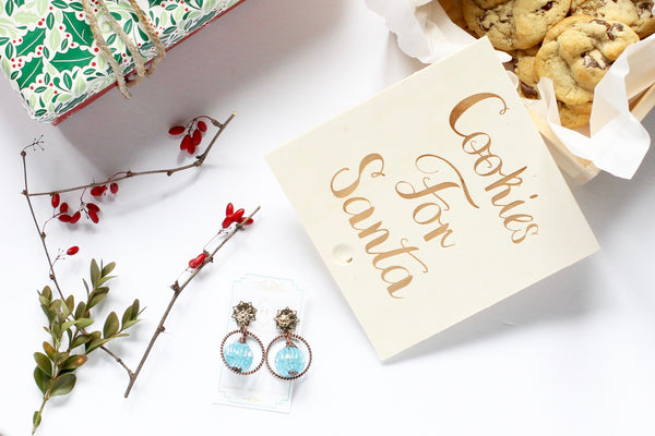 20 things to do this holiday season hattitude jewellery earrings and cookies for santa box