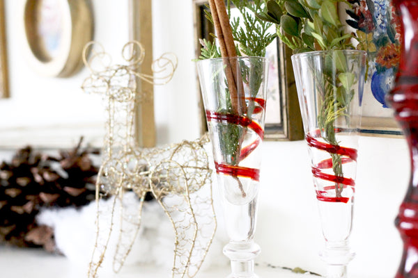 christmas decoration over fireplace mantel greenery