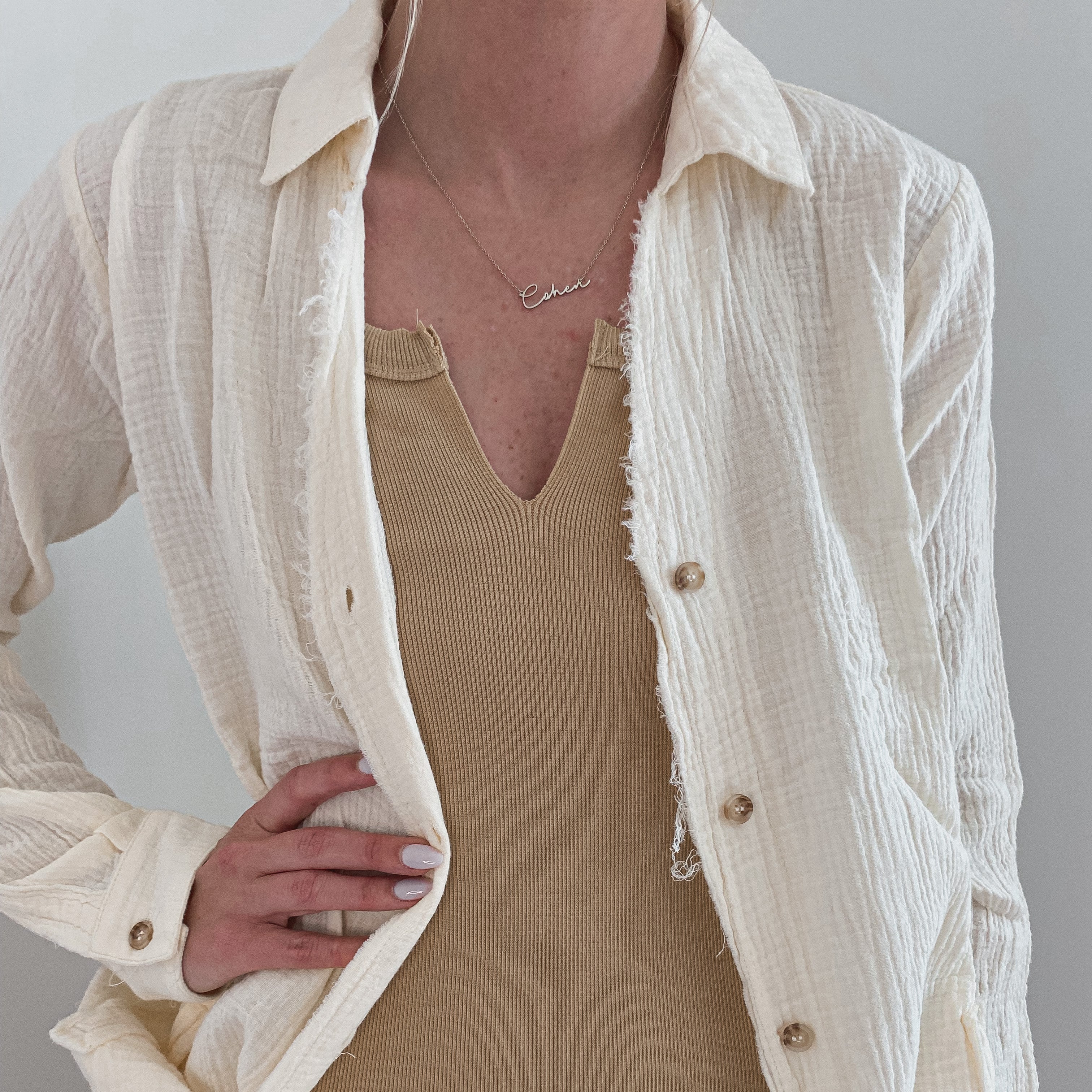 Gauze Button Down Tunic