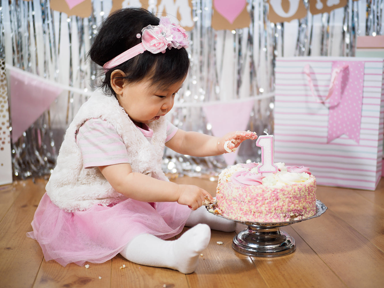 1st Birthday Cake for Girl | 1 Number Digit Cake for Happy Birthday of Baby  Girl