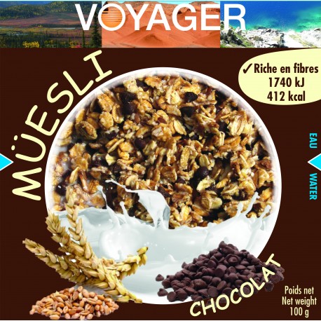 Freeze-dried meals Voyager Muesli Au Chocolat BBC