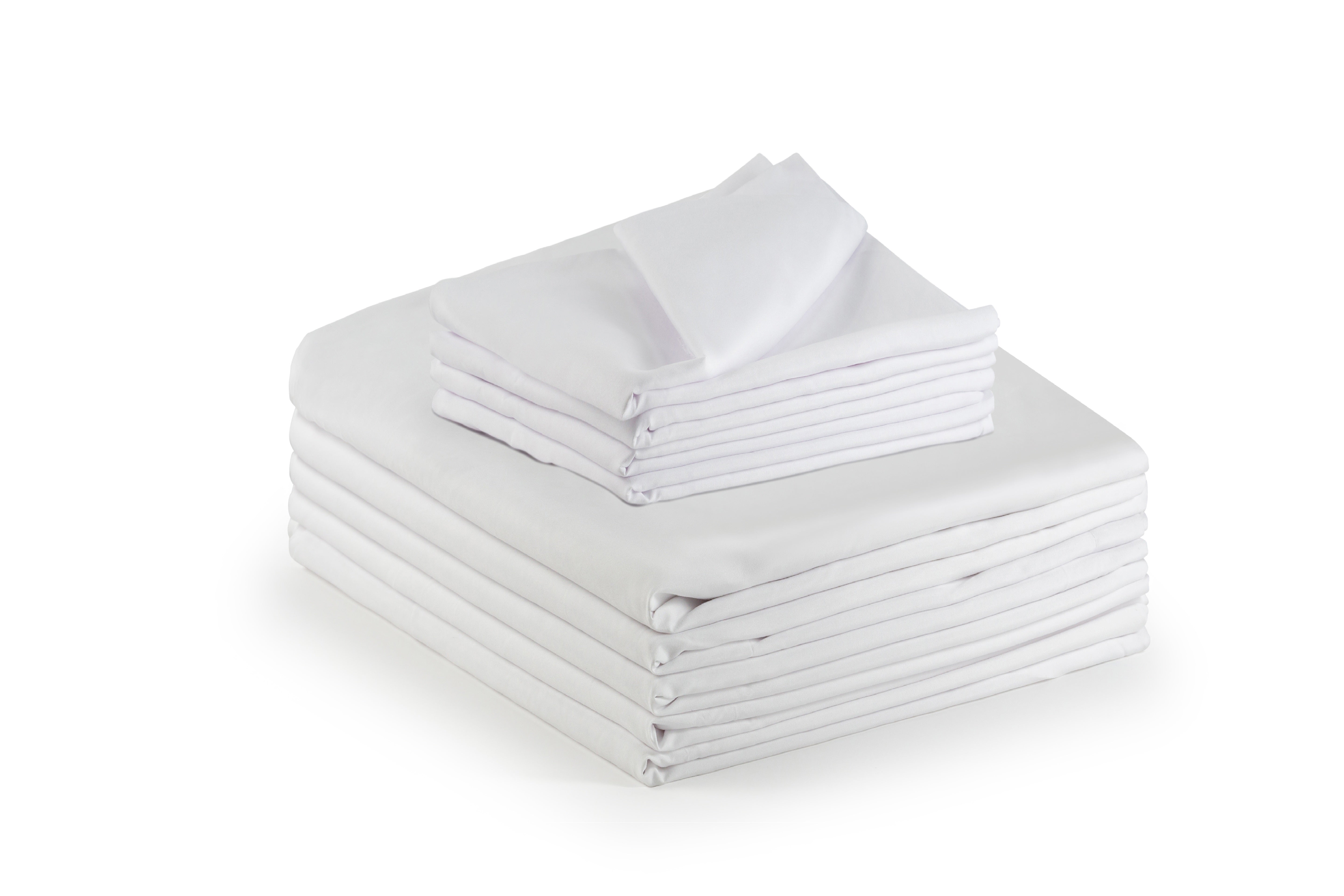 Opulence Sheets - T-250 White Pillowcases - Luxurious Blend - Iron Free - Case of 72 Pieces