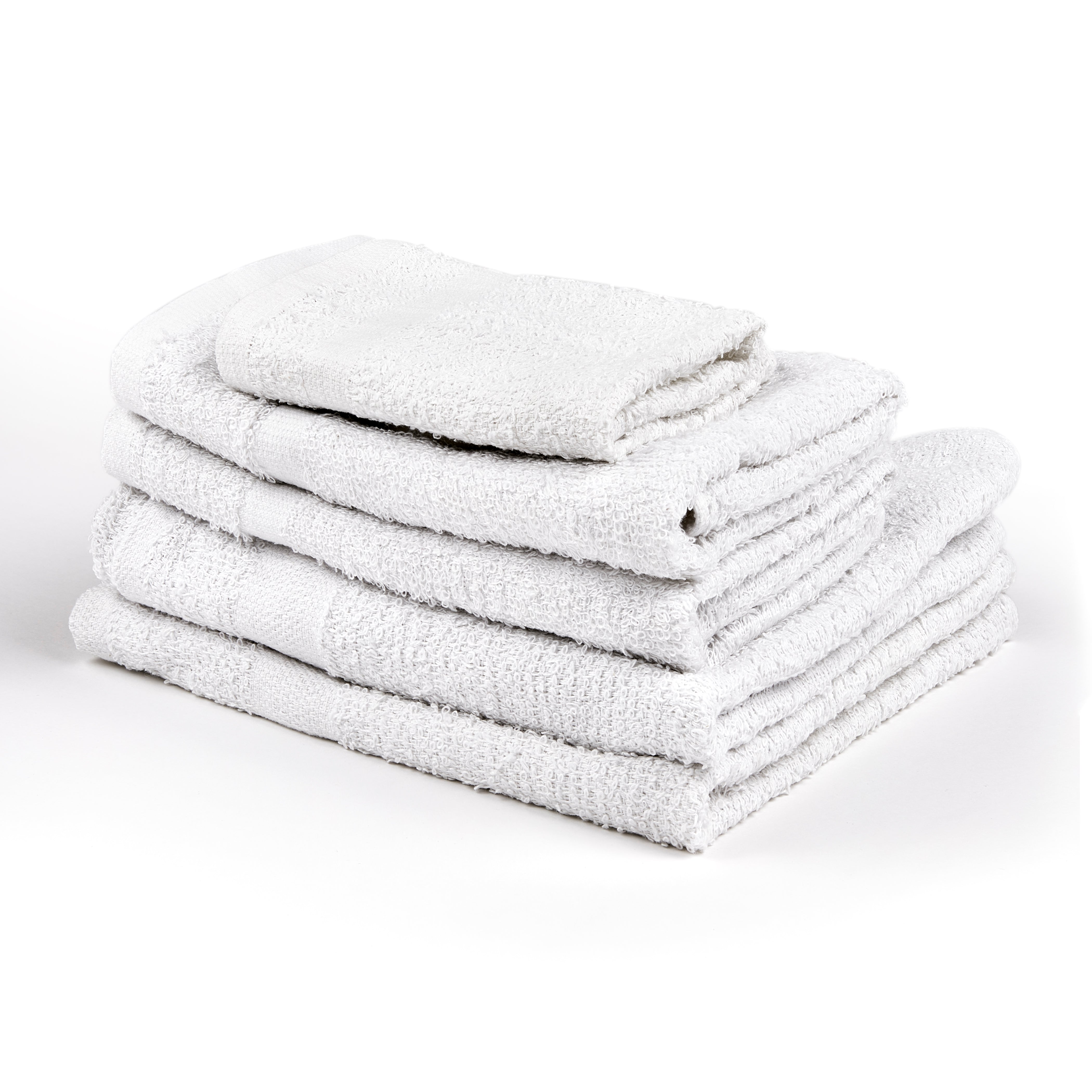 Economical Washcloths - 12" x 12" - 10 Single 100% Cotton - Case of 600 Pieces