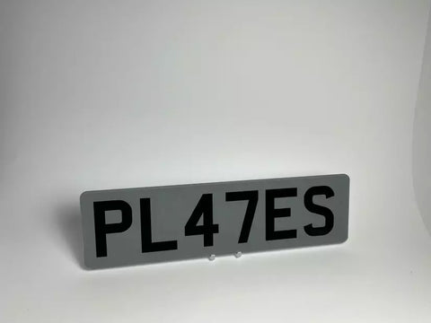 tinted number plate