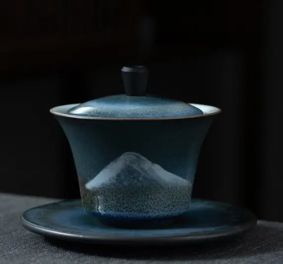 ​Théière céramique Gaiwan la montagne | Théières à la folie