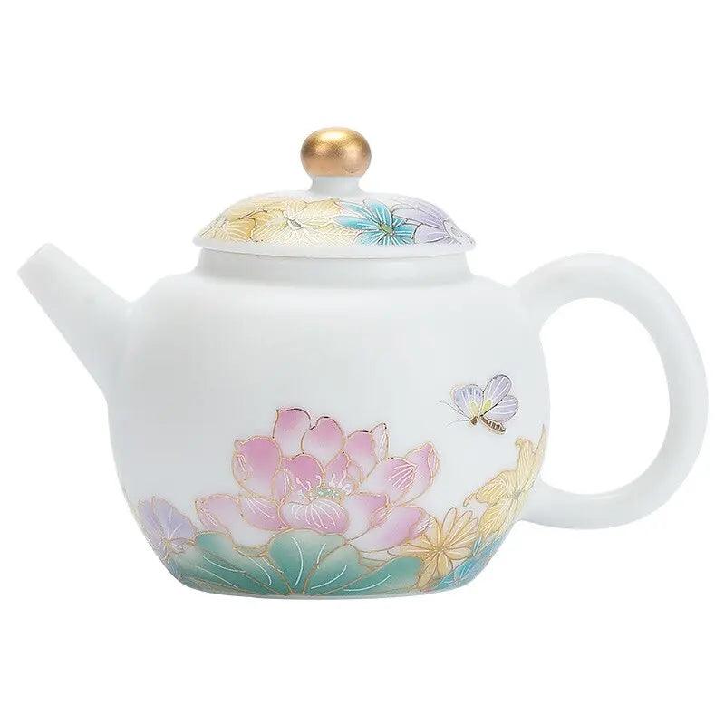 Petite théière Lotus de Jingdezhen Théières à la folie