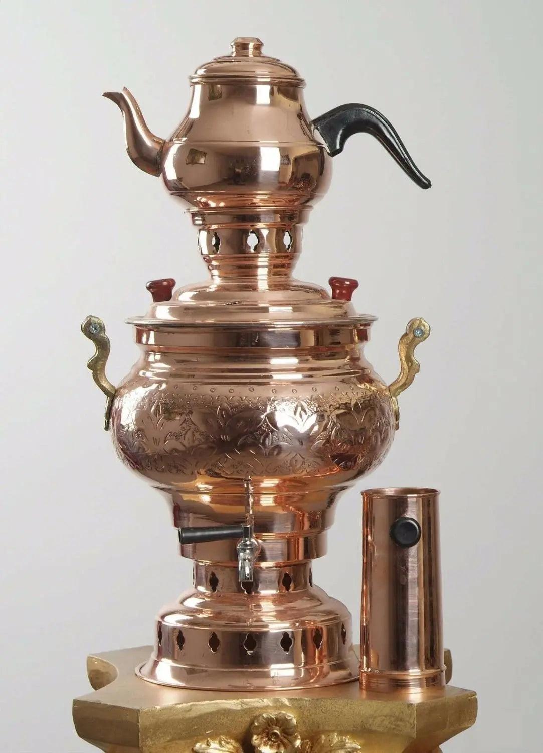 ​Samovar en cuivre artisanat turque | Théières à la folie