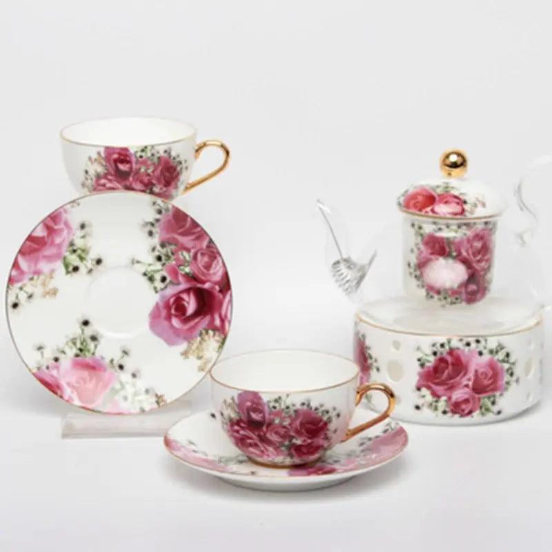 ​Service thé porcelaine duo romantique  |  Théières à la folie