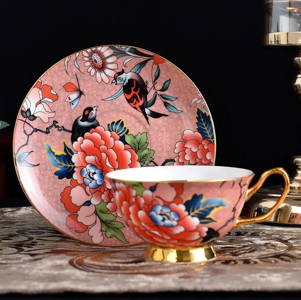 ​Tasse à thé porcelaine "pivoines"  |  Théières à la folie