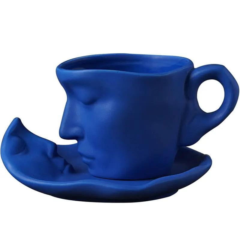 ​Tasse porcelaine visage art déco  |  Théières à la folie