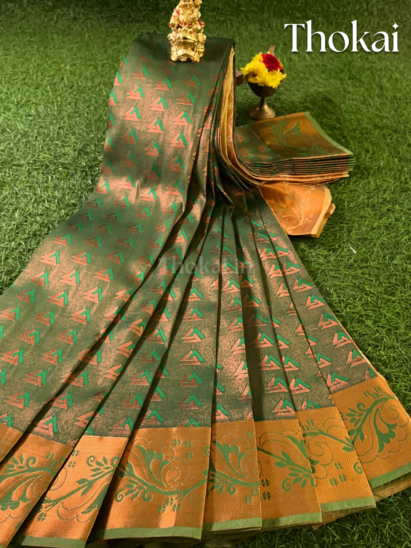 Red Patola Silk Saree With Sandal Border