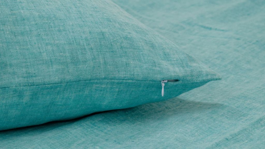 Green Linen pillowcase