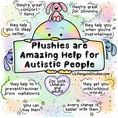 autism and plushies printable poster