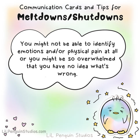 Communication Cards for Meltdowns and Shutdowns