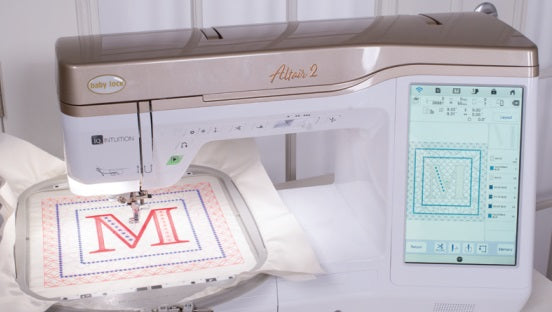 Baby Lock Altair 2 Sewing & Embroidery Machine Quilting Around an Embroidery Pattern