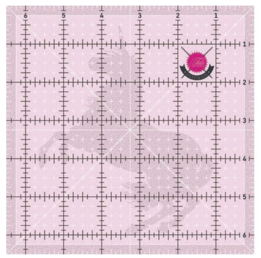 Tula Pink 4 1/2in Square Ruler Unicorn