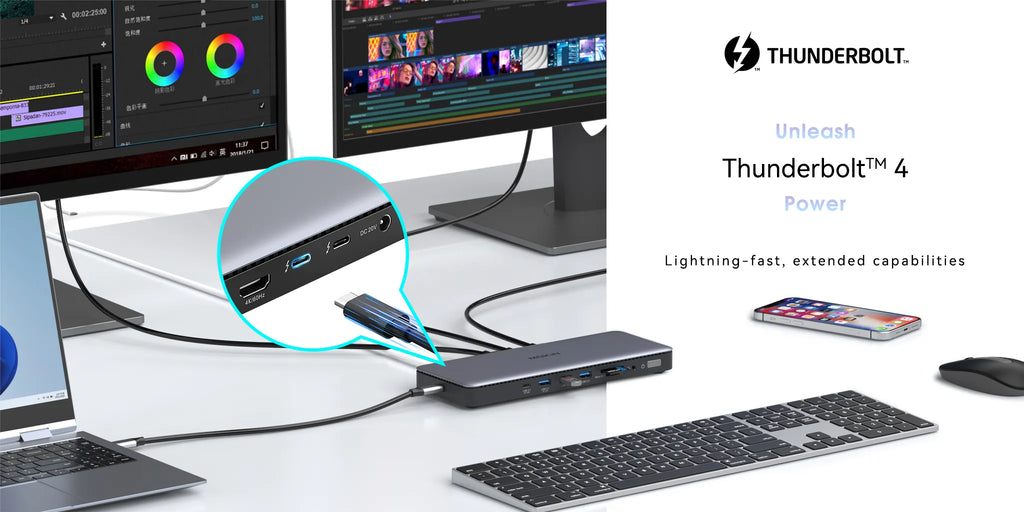 Mokin 15-IN-1 Thunderbolt™ 4 Adapter with Triple Monitor Dock