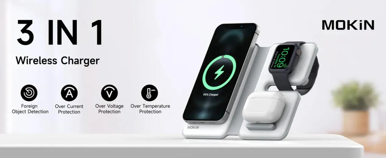 3 IN 1 Magnetic Wireless Charging Station