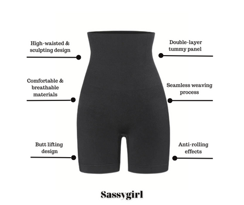 shapewear shorts med hög midja