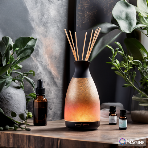 A diffuser with a blend of essential oils for the Vata Season Calming