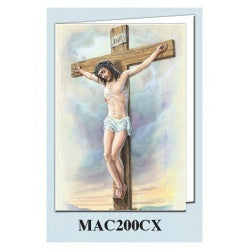 ACKNOWLEDGMENT CARDS CRUCIFIXION ENGLISH