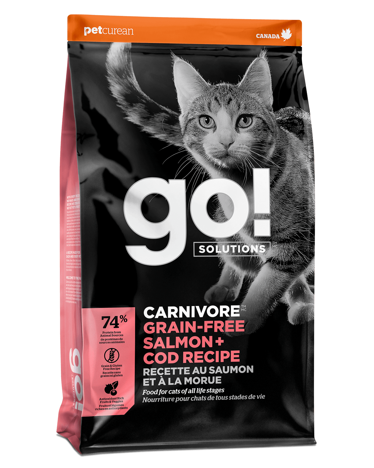 GO! SOLUTIONS CARNIVORE GRAIN-FREE SALMON + COD RECIPE CAT FOOD