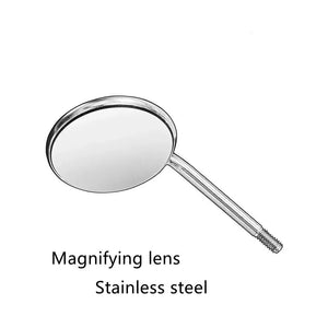 Mouth Mirror Heads - Magnifying Size #4, Stainless Steel, 2.2cm Diameter - Pack of 12 - APEX DENTAL SUPPLY
