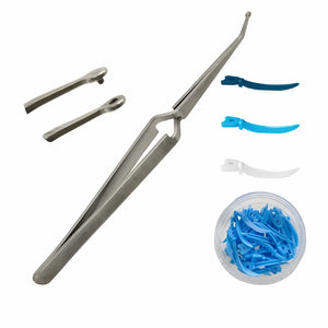 Pin Tweezer Stainless Steel  + Plastic Wedges 40pcs - APEX DENTAL SUPPLY