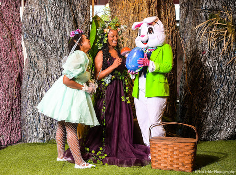 Mother Nature, Fairy Godd Shoppers and the Easter Bunny at fairy headquarters.