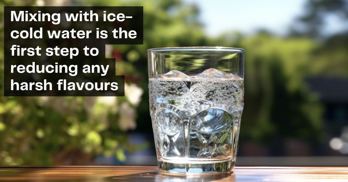 Mix your greens with ice cold water to remove harsh flavour