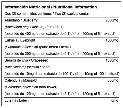 54444444444444444 Blueberry Vision - 60 Comprimidos