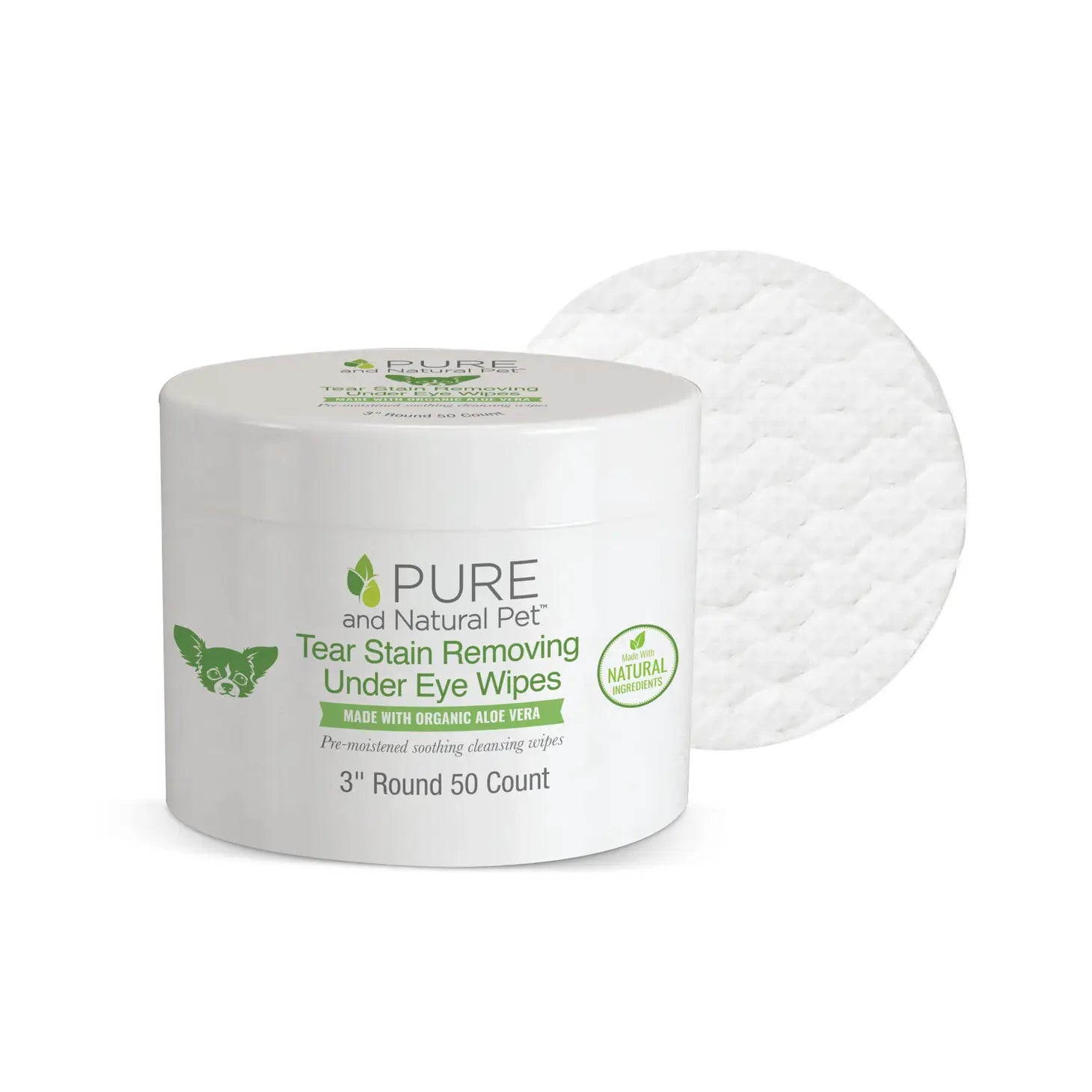 Pure and Natural Pet Tear Stain Removing Under Eye Wipes