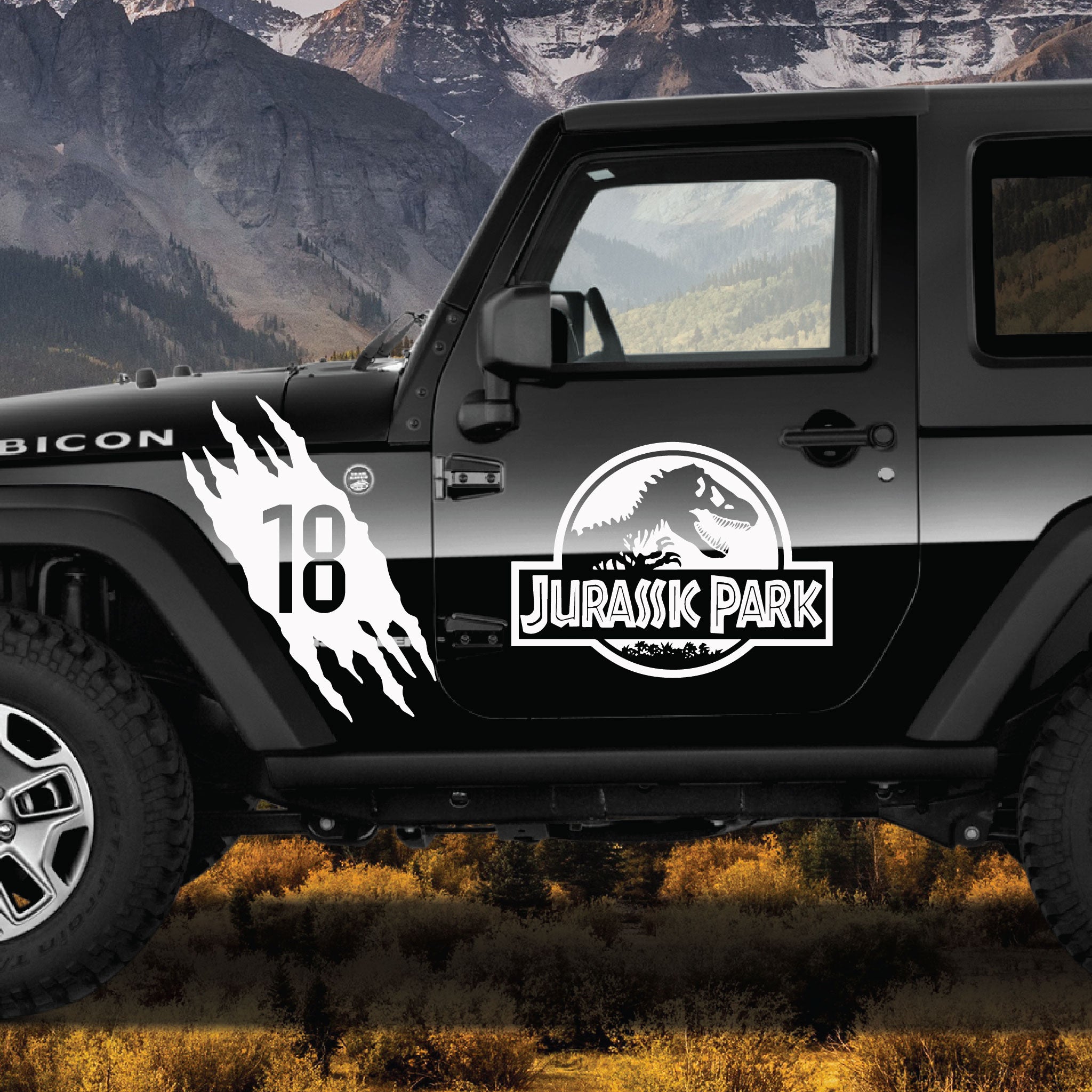 Summit Graphix | Custom Jurassic Park Scratch Vehicle Decal Kit