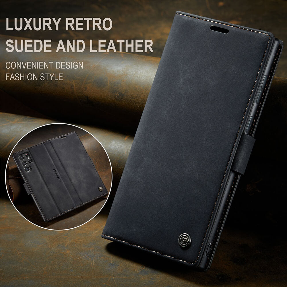 Dealggo UK | Magnetic Leather Holder Wallet Samsung Case