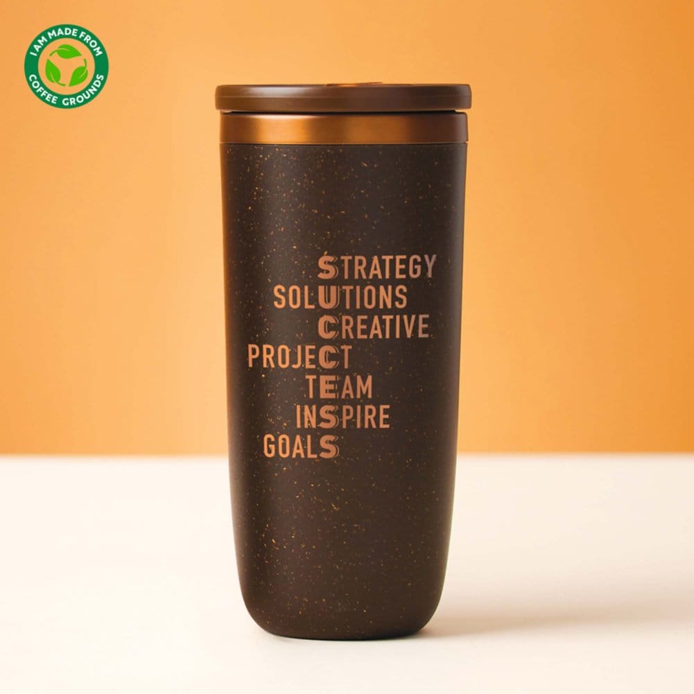 Motivational Insulated Tumbler | Cosmic Copper Coffee Tumbler - Purpose Is Your Why | Baudville