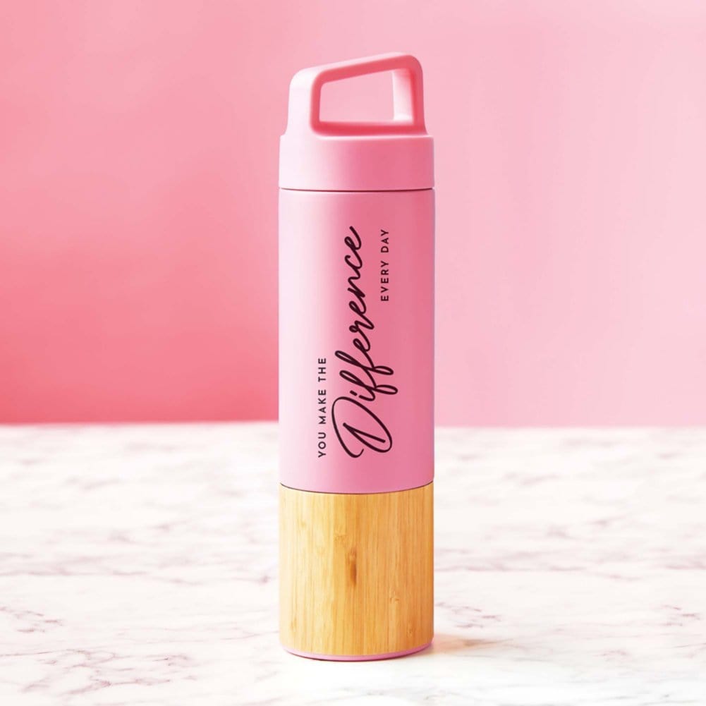 Personalized Bamboo Thermos, Teacher Appreciation Gift, Teacher Thank You  Gift, Engraved Water Bottle, Thermos With Tea Strainer Infuser 