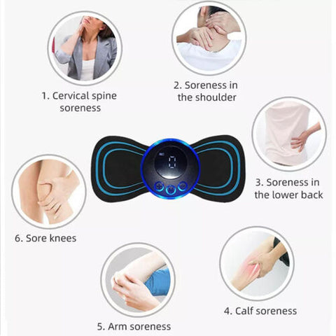 Buy CONSONANTIAM Mini Massage Stick, Wireless Vibrating Body Massager  Machine for Pain Relief, 8 Mode and 19 Gears Mini Massager, Butterfly  Massager for Shoulder, Legs, Neck & Back Massage (Black) Online at