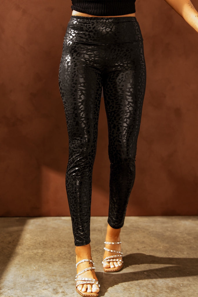 Gina Marie High Rise Faux Leather Leggings – Stella by Stacia