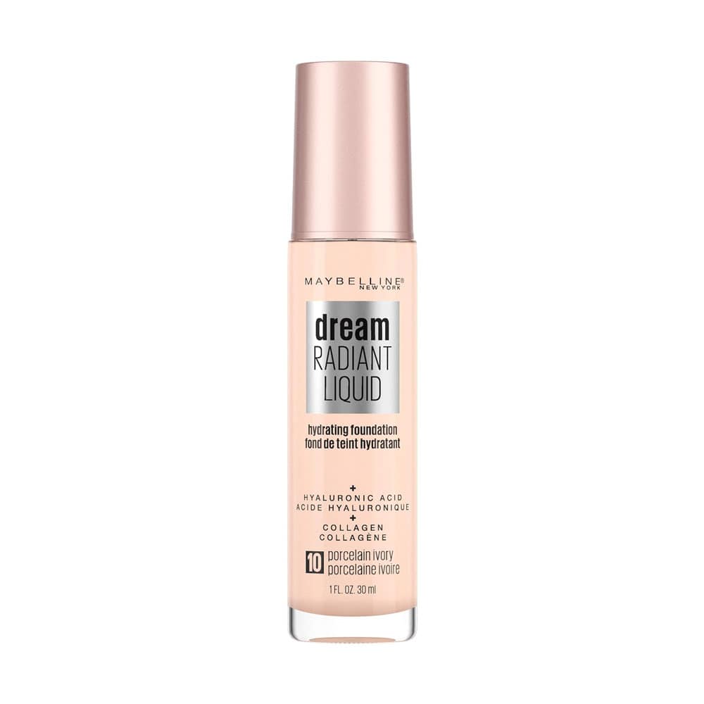 Maybelline Dream Radiant Liquid Hydrating Foundation 10 Porcelain Ivory 30ml