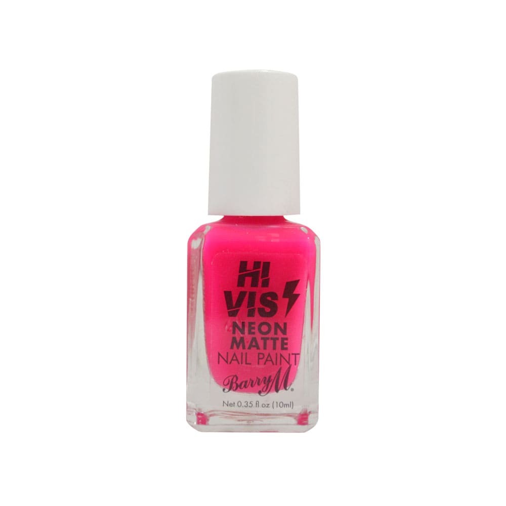 Barry M Hi Vis Neon Matte Nail Polish Pink Electro 10ml