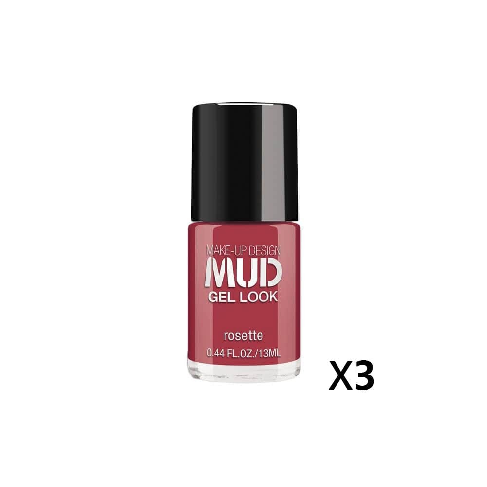 3x MUD Gel Nail Colour Rosette 13ml