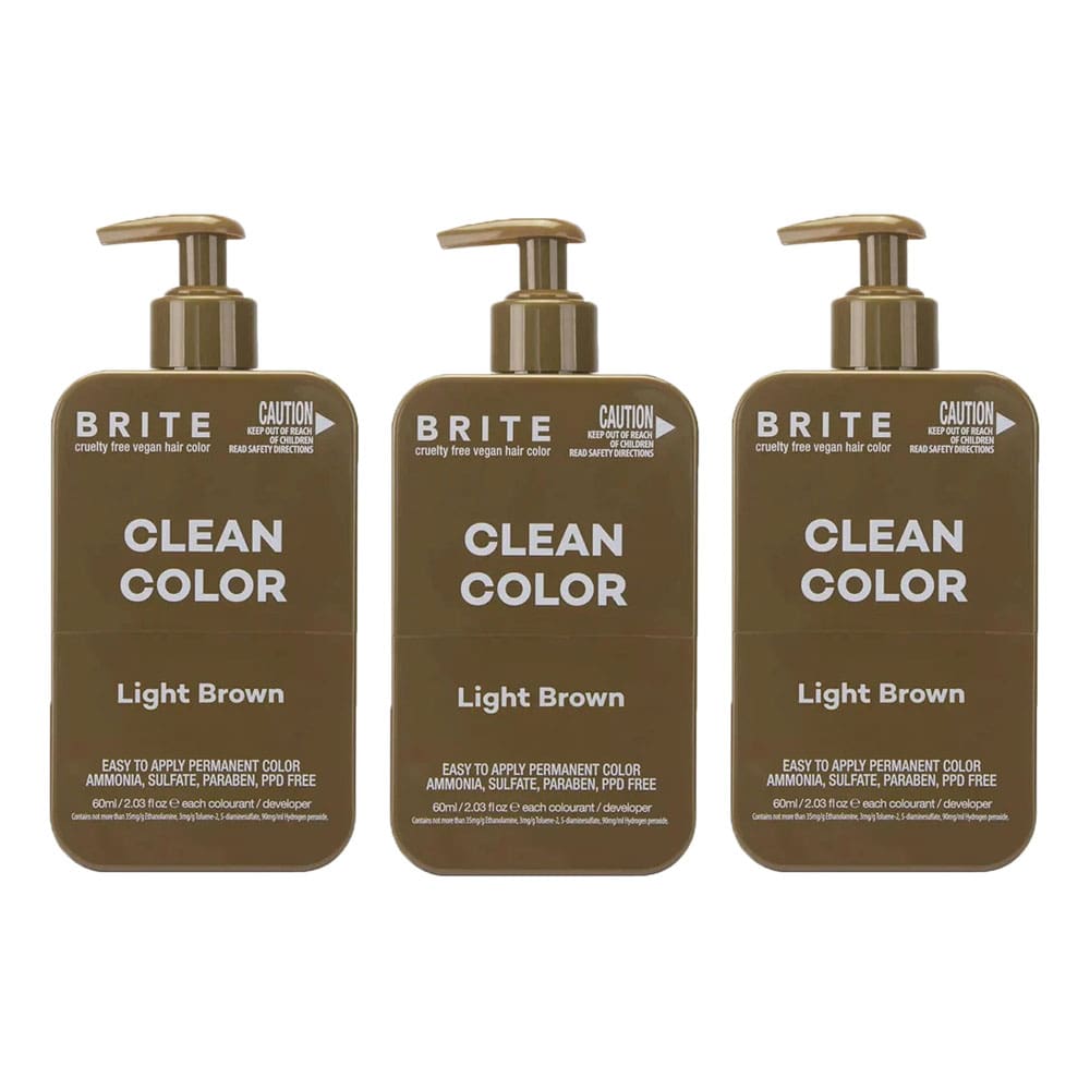 3x Brite Clean Color Light Brown