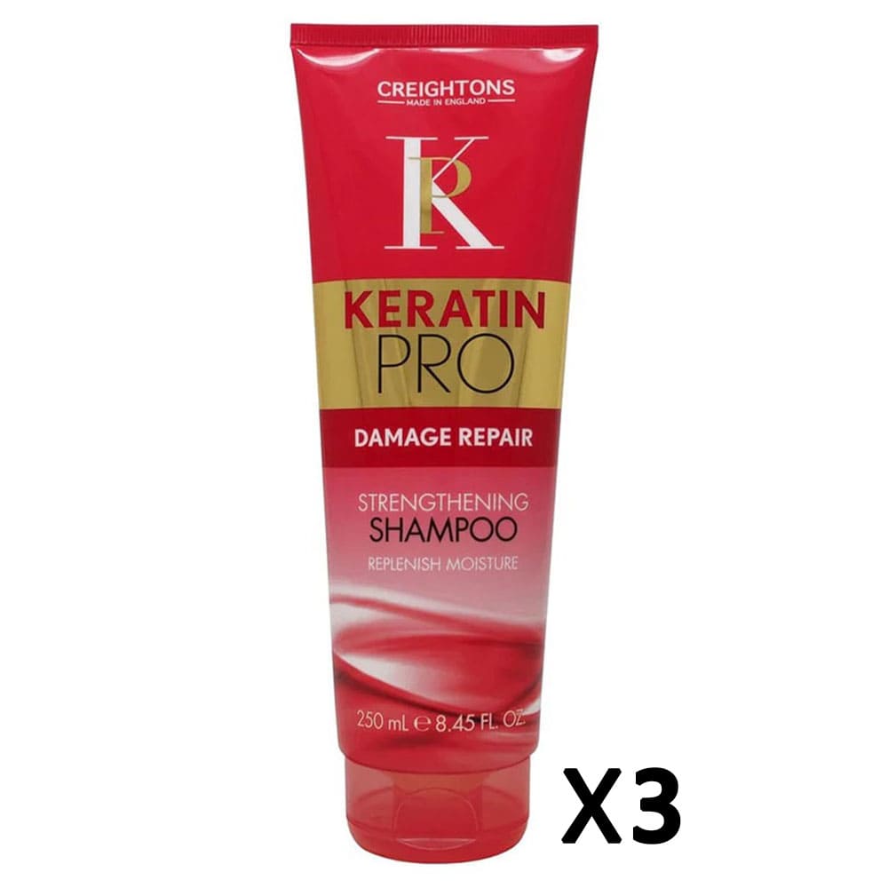 3x Creightons Keratin Pro Strengthening Shampoo 250ml