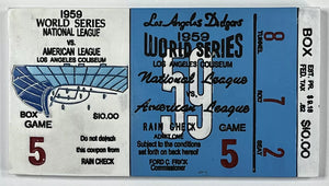50TH ANNIVIVERSARY DODGERS 1ST CHAMPIONSHIP IN LA - WORLD SERIES 1959 - CERAMIC TICKET STUB - 2009 - Dusty Attic Comics