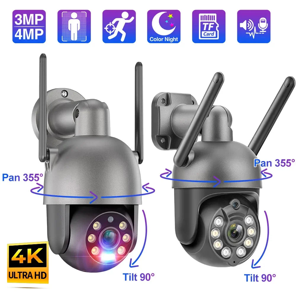 TECHAGE 3MP 4K Wi-Fi IP Outdoor Wireless Security Camera